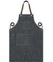 Full Vintage Denim Apron - Grey Denim