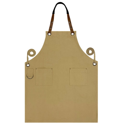 [UNI6] Custom Full Canvas Apron - Sand