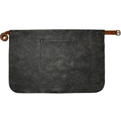 [UNI26] Custom Half Leather Apron - Charcoal
