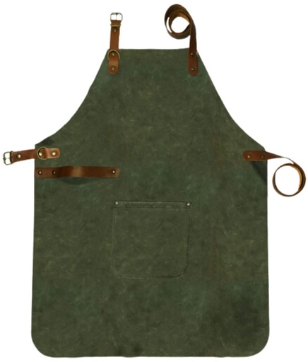 [UNI47402] Custom Full Leather Apron - Cactus